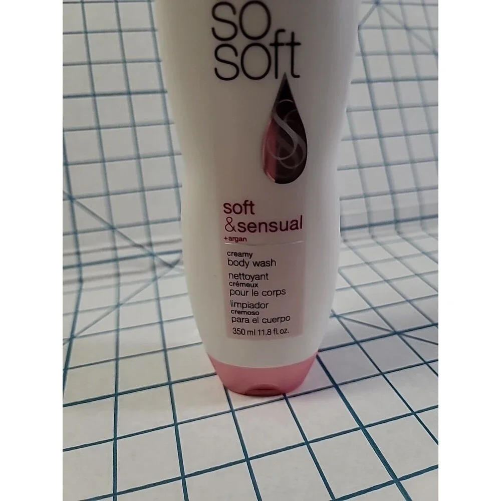 Avon  SKIN SO SOFT  Soft & sensual + Argan creamy body wash 11.8 fl. oz. NOS NIP